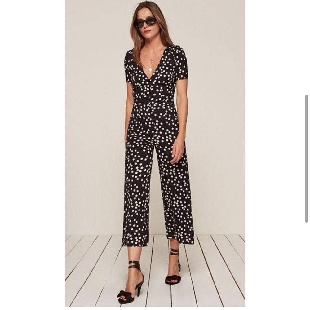 Reformation France Button Front Jumpsuit - Picture 2 of 6